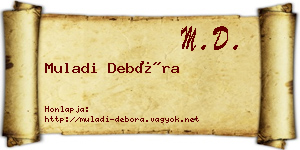 Muladi Debóra névjegykártya